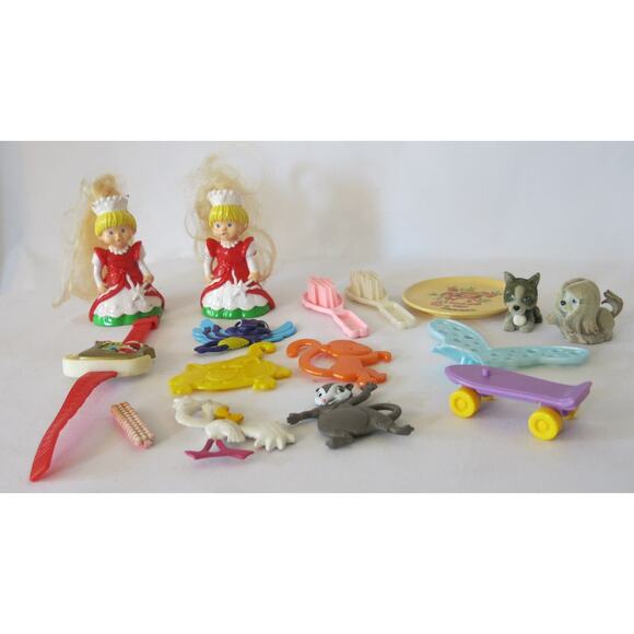 VINTAGE Y2K TOY BUNDLE Girl 15 Item Animals Dolls Watch Plate 90's Cabbage Patch - Picture 1 of 12